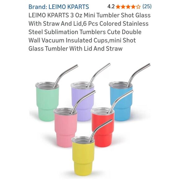 NIB LEIMO KPARTS MINI TUMBLER SET - Picture 9 of 9